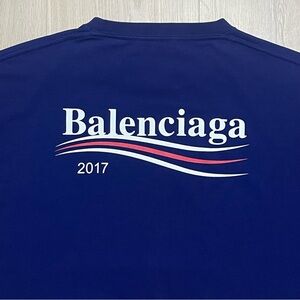 Balenciaga 2017 Political Bernie Short Sleeve T-Shirt Mens Small Oversized Luxe